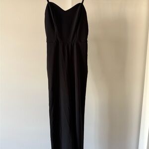 Black Spaghetti Strap Jumpsuit with Bow